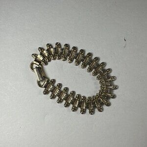 vintage gold tone bracelet book chain